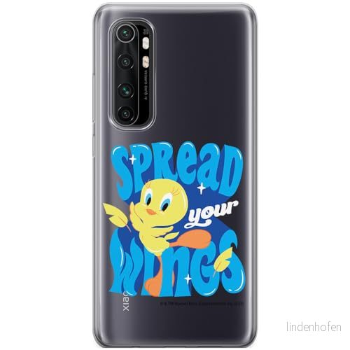 ERT GROUP mobiltelefonfodral för Xiaomi MI NOTE 10 Lite originalt och officiellt licensierat Looney Tunes mönster Tweety 014 anpassad till formen på mobiltelefonen, gedeeltelijk transparant 5905795096588