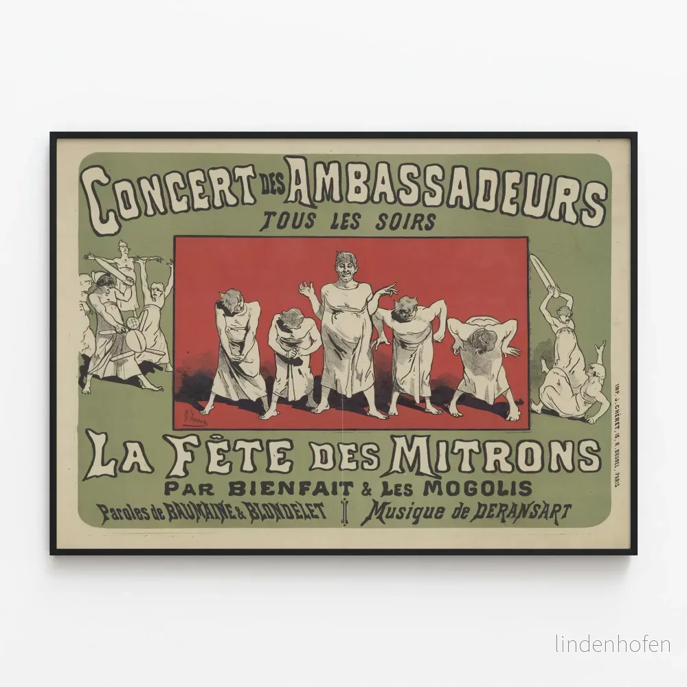 Vintageposter av Ambassadörernas konsert – Mitronernas fest