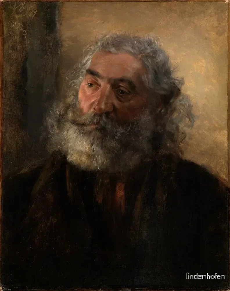 Målning Studie av huvudet - Adolph von Menzel | Konsttryck - Bild 2