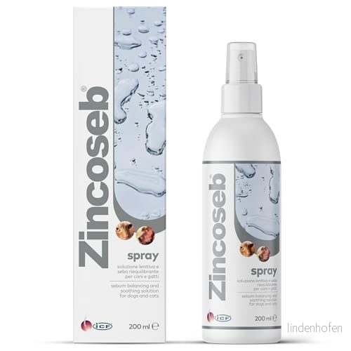 Zincoseb Spray används som stödbehandling vid hudförändring med torr eller fet hud för att upprätthålla hudens integritet och lugna huden. 8009722011174