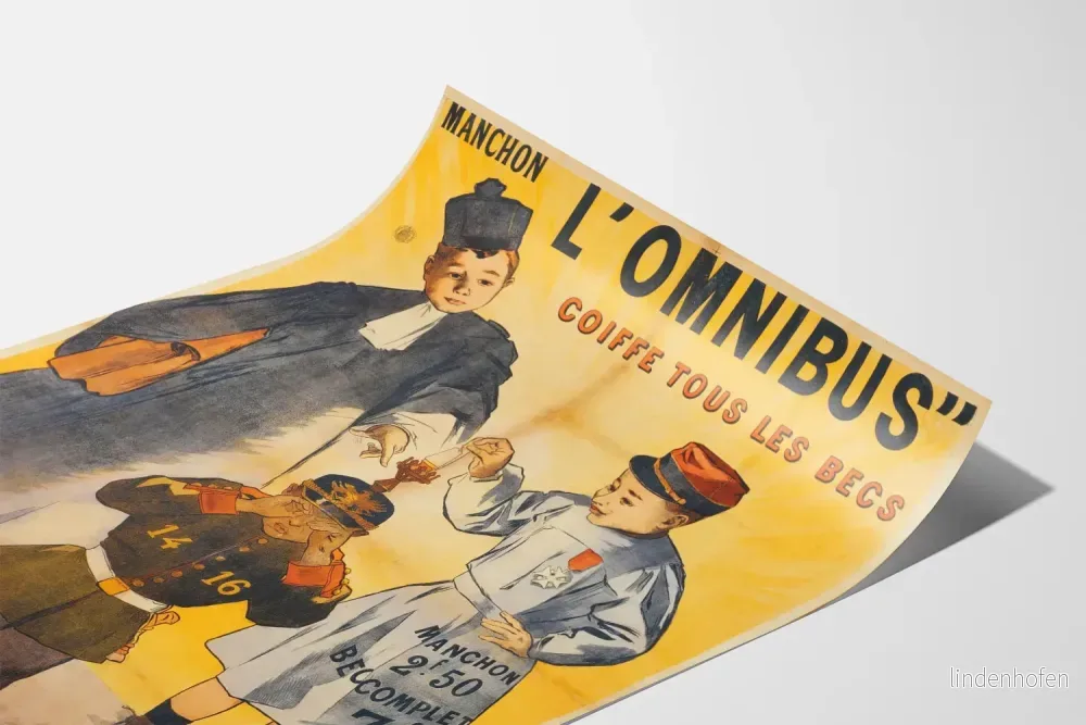 Vintageposter Manchon L'Omnibus retro väggdekoration - Bild 3