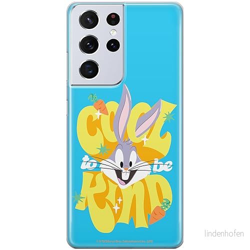 ERT GROUP mobiltelefonfodral för Samsung S21 ULTRA originalt och officiellt licensierat Looney Tunes mönster Bugs 014 optimalt anpassad till formen på mobiltelefonen, fodral tillverkad av TPU plast 5905795076771