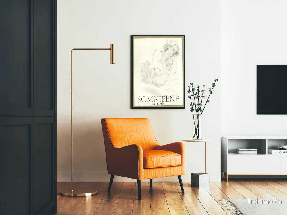 Vintageposter Somnifene Roche - Illustration Dröm och Mjukhet - Bild 2