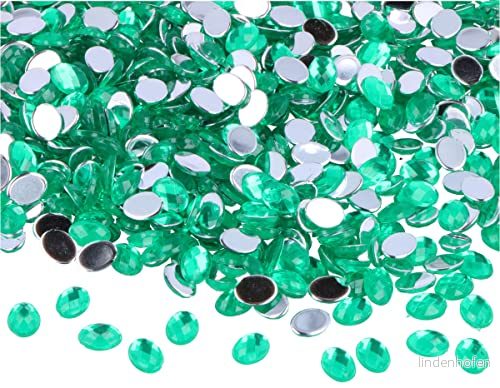 Dekorativa pärlor oval grön akryl 6x8mm.5000u.Ca. 8428885455678