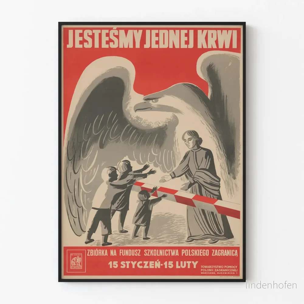 Väggposter i vintage stil « Jestesmy Jednej Krwi »