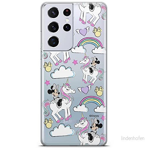 ERT GROUP mobiltelefonfodral för Samsung S21 ULTRA originalt och officiellt licensierat Disney mönster Minnie 037 optimalt anpassad till formen på mobiltelefonen, gedeeltelijk transparant 5903932387766