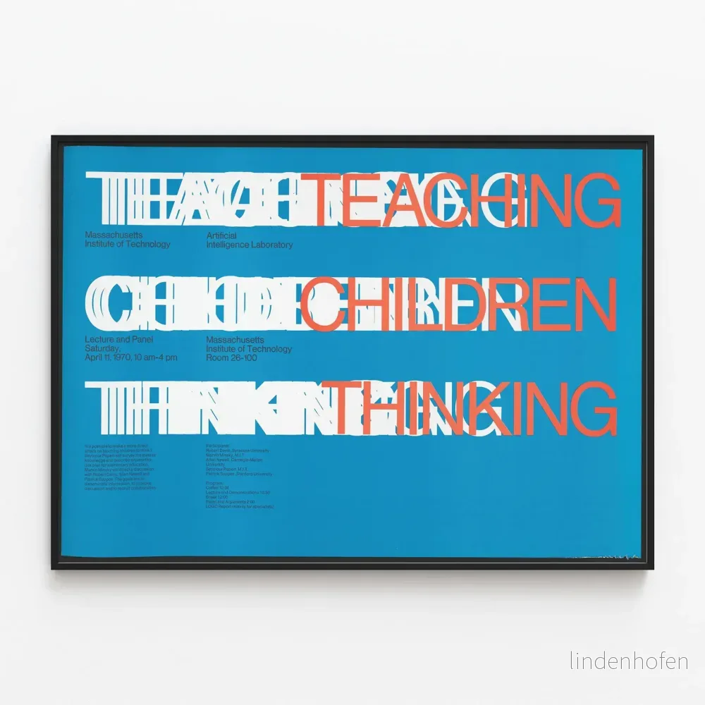 Modern designposter "Teaching Children Thinking"