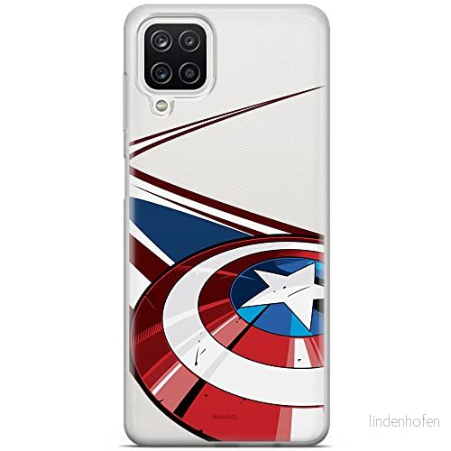 ERT GROUP mobiltelefonfodral för Samsung A12 / M12 originalt och officiellt licensierat Marvel mönster Captain America 008 optimalt anpassad till formen på mobiltelefonen, gedeeltelijk transparant 5903040093184