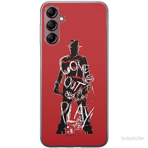 ERT GROUP mobiltelefonfodral för Samsung A14 4G/5G originalt och officiellt licensierat Horror mönster Nightmare of Elm Street 006, fodral tillverkad av TPU plast 5905511831004