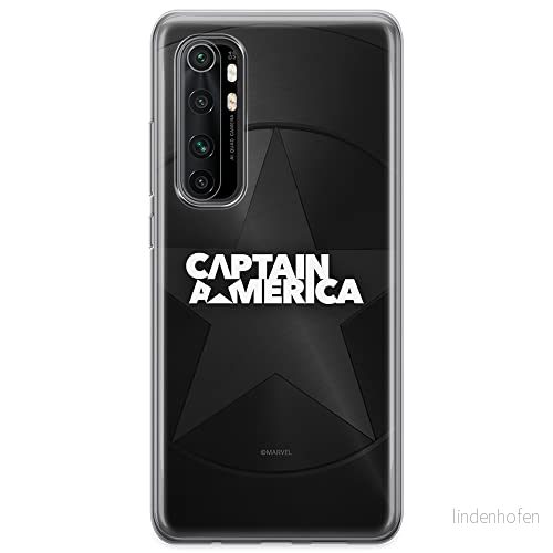 ERT GROUP mobiltelefonfodral för Xiaomi MI NOTE 10 Lite originalt och officiellt licensierat Marvel mönster Captain America 024 anpassad till formen på mobiltelefonen, fodral tillverkad av TPU plast 5904805592201