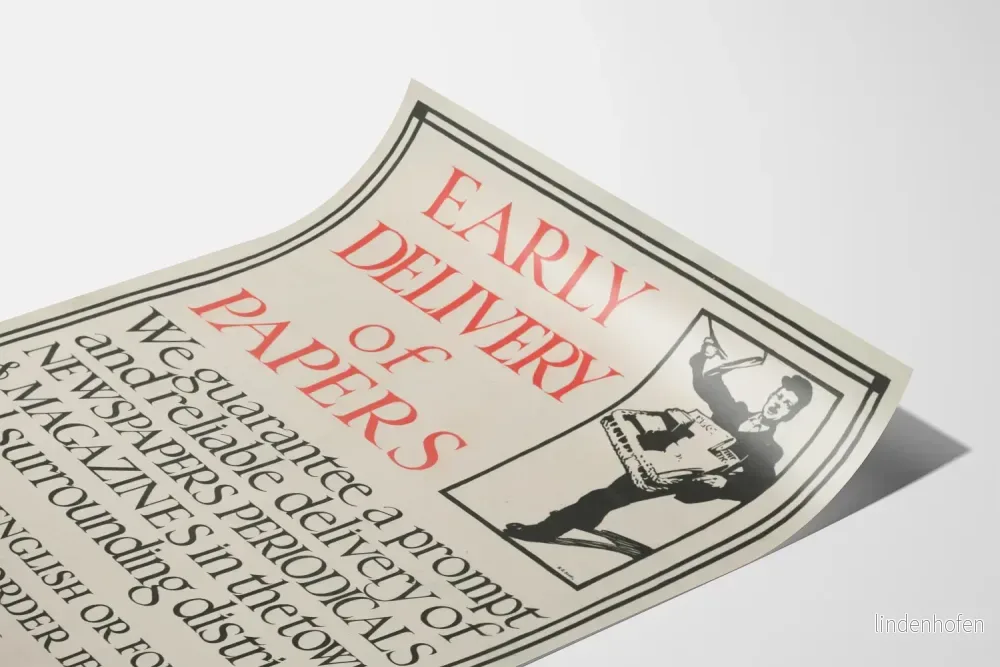 Vintageposter för snabbleverans av tidningar - Bild 3