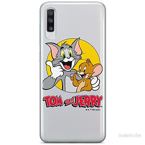 ERT GROUP mobiltelefonfodral för Samsung A70 originalt och officiellt licensierat Tom and Jerry mönster 013 optimalt anpassad till formen på mobiltelefonen, gedeeltelijk transparant 5904805275548