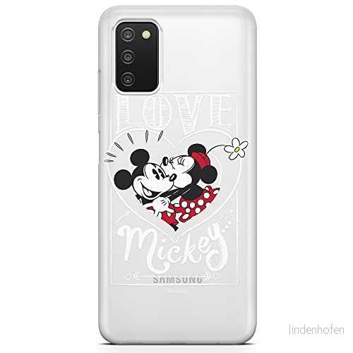 ERT GROUP mobiltelefonfodral för Samsung A03S originalt och officiellt licensierat Disney mönster Mickey & Minnie 002 optimalt anpassad till formen på mobiltelefonen, gedeeltelijk transparant 5903932990102
