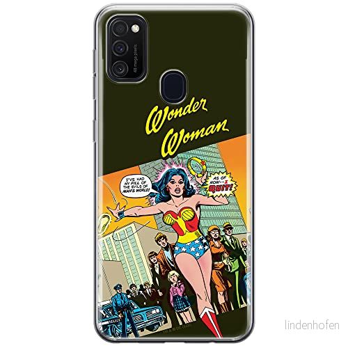 ERT GROUP mobiltelefonfodral för Samsung M21 originalt och officiellt licensierat DC mönster Wonder Woman 016 optimalt anpassad till formen på mobiltelefonen, fodral tillverkad av TPU plast 5903537846576