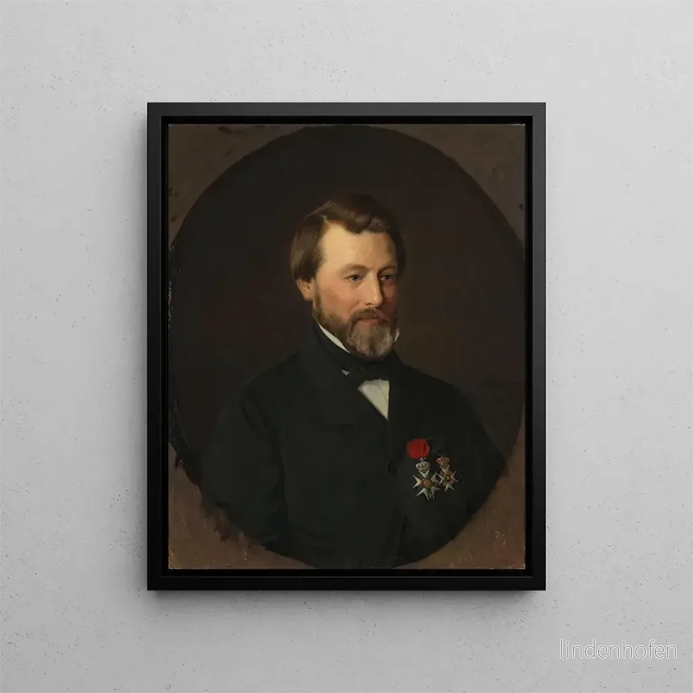 Målning porträtt av Emil Tidemand, konstnärens bror – Adolph Tidemand | Konsttryck Målning porträtt av Emil Tidemand, konstnärens bror – Adolph Tidemand | Konsttryck