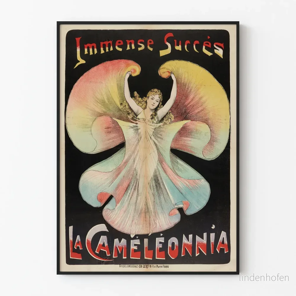 Vintageposter: Enorm framgång La Caméléonnia för väggdekoration