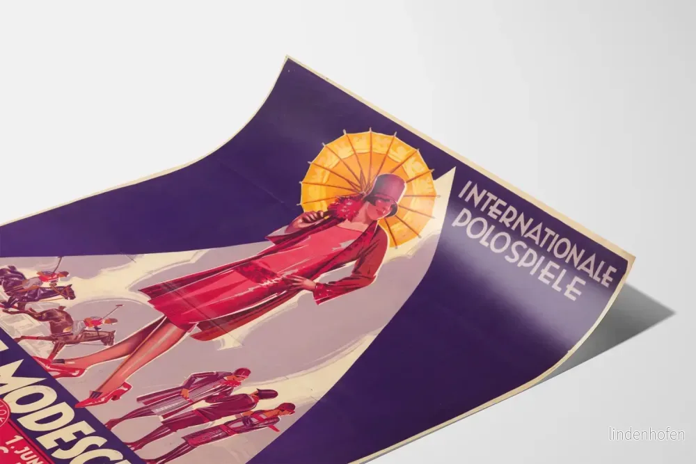Vintageaffisch för internationell modeshow Polo Spiele - Bild 3