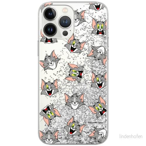 ERT GROUP mobiltelefonfodral för Apple Iphone 7 PLUS/ 8 PLUS originalt och officiellt licensierat Tom and Jerry mönster 007 Vit anpassad till formen på mobiltelefonen, med glitter overflow effekt 5904805259395