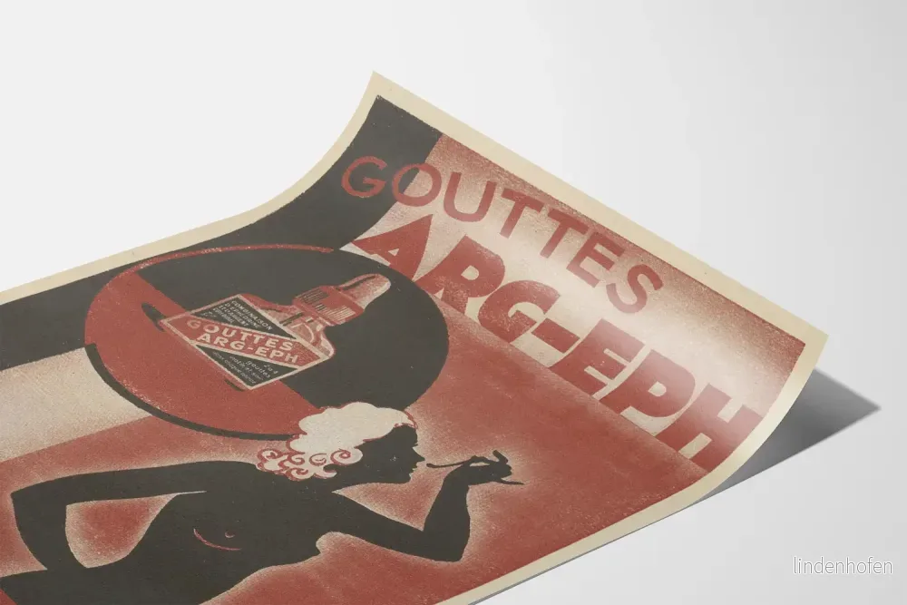 Vintageposter Gouttes ARG-EPH för retro väggdekoration - Bild 3
