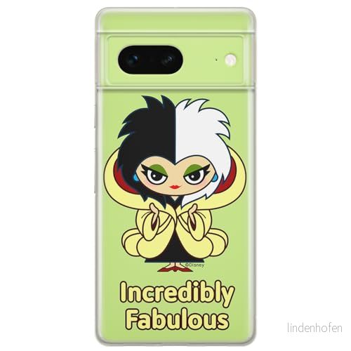 ERT GROUP mobiltelefonfodral för Google PIXEL 7 originalt och officiellt licensierat Disney mönster Cruella 006 optimalt anpassad till formen på mobiltelefonen, fodral tillverkad av TPU plast 5905795160685