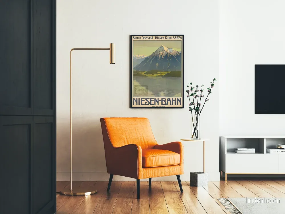Vintageposter Berner Oberland Niesen Kulm 2367 m - Bild 2