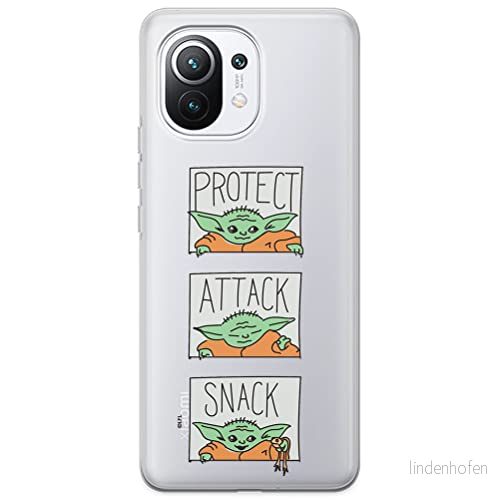 ERT GROUP mobiltelefonfodral för Xiaomi 11 originalt och officiellt licensierat Star Wars mönster Baby Yoda 009 optimalt anpassad till formen på mobiltelefonen, gedeeltelijk transparant 5903537119564