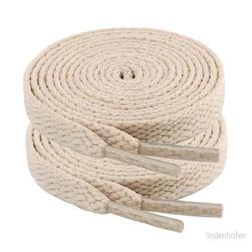 2 par skosnören platta slitstarka skoband ersättning fodral av polyester för sneakers, sportskor, löparskor, sneakers skospets, beige, 90 6975058038272