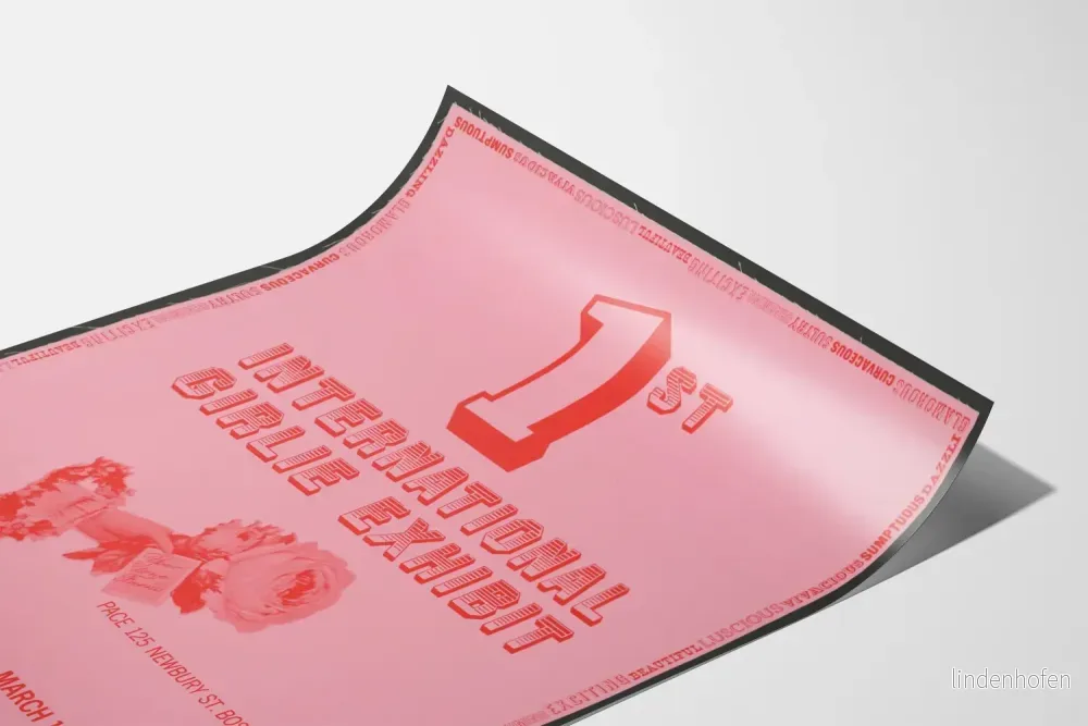 Första internationella flickutställningen Rose Retro Poster - Bild 3