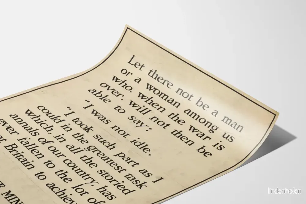 Väggposter med historiskt citat från 1915 - Låt det inte finnas någon man eller kvinna - Bild 3