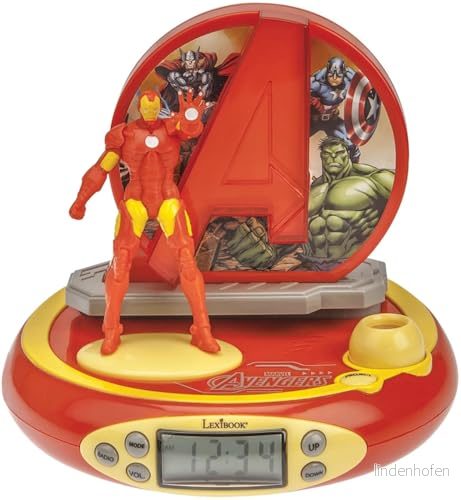 Marvel Avengers Iron Man Projektorklocka Med Ljud 3380743070353