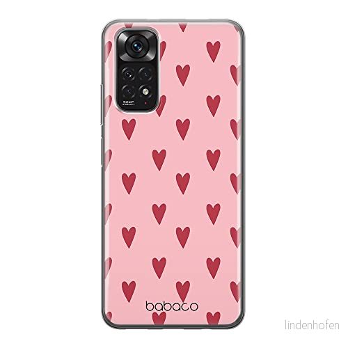 ERT GROUP mobiltelefonfodral för Xiaomi REDMI NOTE 11S 4G / 11 originalt och officiellt licensierat Babaco mönster Hearts 004, fodral tillverkad av TPU plast 5905511565527