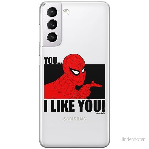 ERT GROUP mobiltelefonfodral för Samsung S21 PLUS originalt och officiellt licensierat Marvel mönster Spider Man 034 optimalt anpassad till formen på mobiltelefonen, gedeeltelijk transparant 5905795010126