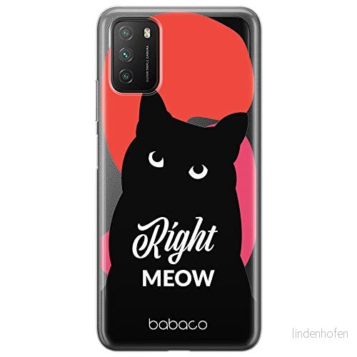 ERT GROUP mobiltelefonfodral för Xiaomi REDMI 9T/ POCO M3 originalt och officiellt licensierat Babaco mönster Cats 004 optimalt anpassad till formen på mobiltelefonen, gedeeltelijk transparant 5905131091130