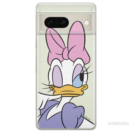 ERT GROUP mobiltelefonfodral för Google PIXEL 7 originalt och officiellt licensierat Disney mönster Daisy 003 optimalt anpassad till formen på mobiltelefonen, gedeeltelijk transparant 5905795139193
