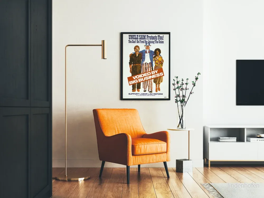 Vintageposter av Uncle Sam och fackföreningsrättigheter - Bild 2