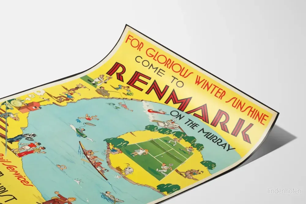 Vintageposter Renmark vid Murray - Retro väggdekoration - Bild 3