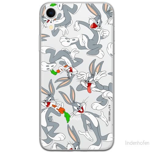 ERT GROUP mobiltelefonfodral för Iphone XR originalt och officiellt licensierat Looney Tunes mönster Bugs 013 optimalt anpassad till formen på mobiltelefonen, gedeeltelijk transparant 5905511654665