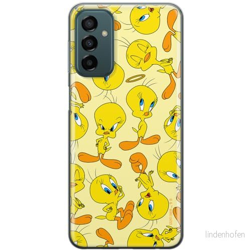 ERT GROUP mobiltelefonfodral för Samsung M13 4G/ M23 5G/ F23 originalt och officiellt licensierat Looney Tunes mönster Tweety 010 anpassad till formen på mobiltelefonen, fodral tillverkad av TPU plast 5905511629007