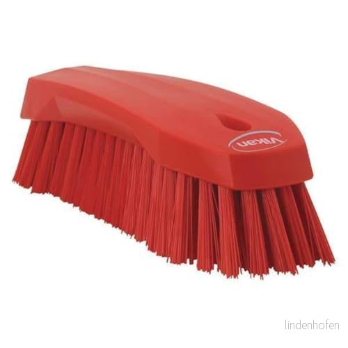 Vikan handhållen skrubbborste, polypropylen, polyester borst, Large, Röd, 1 5705020389047