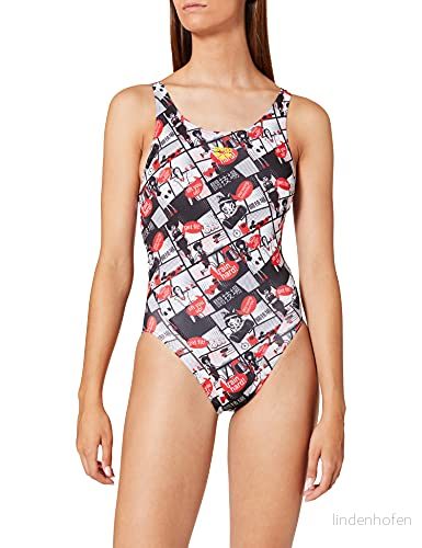 Arena Dam Sport Baddräkt Serier Race Red-multi 36 3468336249703
