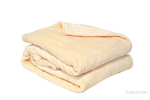 Elfenben polyesterfleecefilt 130 x 170 cm POYET MOTTE MICROFLANELL Range 3120760076521