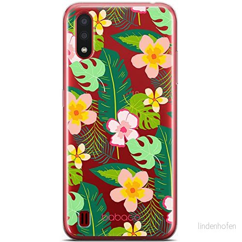 ERT GROUP mobiltelefonfodral för Samsung A01 originalt och officiellt licensierat Babaco mönster Flowers 019 optimalt anpassad till formen på mobiltelefonen, gedeeltelijk transparant 5903932637892