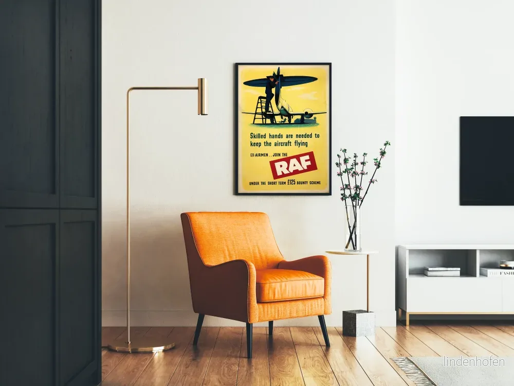 Vintage RAF-Poster - Flygtekniker i aktion - Bild 2