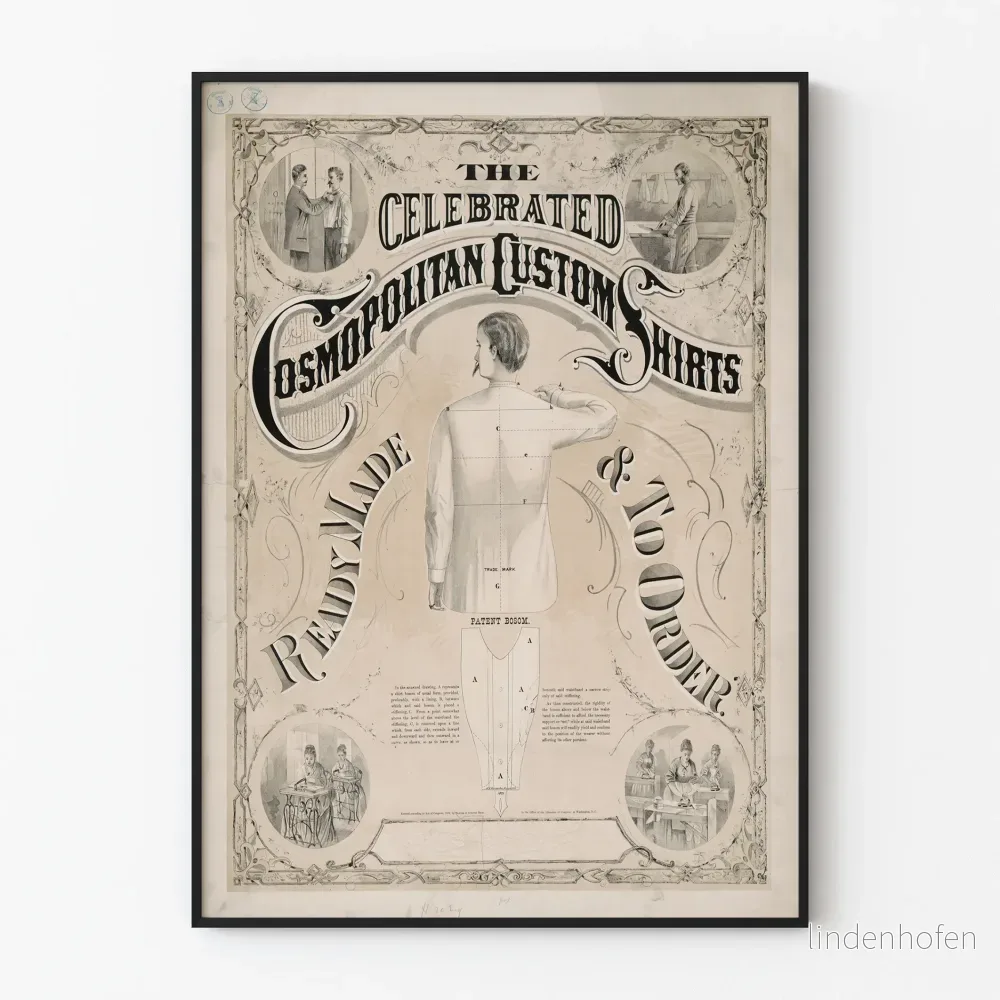 Vintageposter för väggdekoration med skräddarsydda skjortor