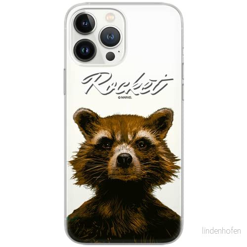 ERT GROUP mobiltelefonfodral för Samsung A71 originalt och officiellt licensierat Marvel mönster Rocket 006 Vit optimalt anpassad till formen på mobiltelefonen, gedeeltelijk transparant 5903537494838