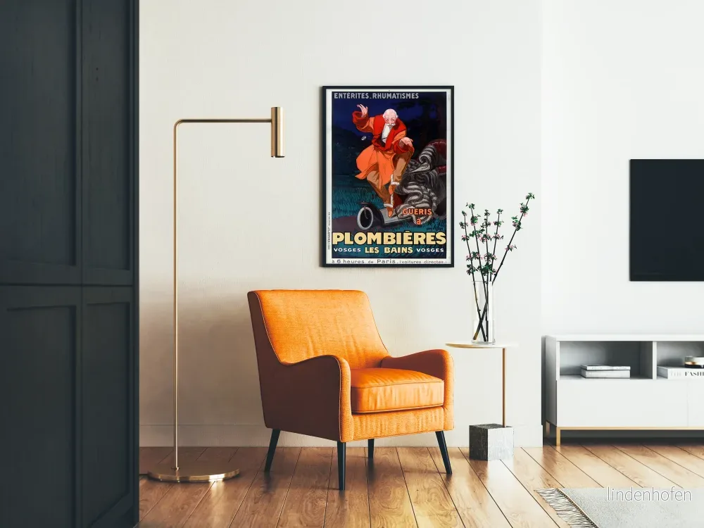 Vintageposter Plombières-les-Bains - Kur mot entrit och reumatism - Bild 2