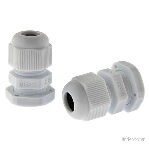 10 x kabelskruv metrisk M16 Svart (RAL9005) 4053171977707