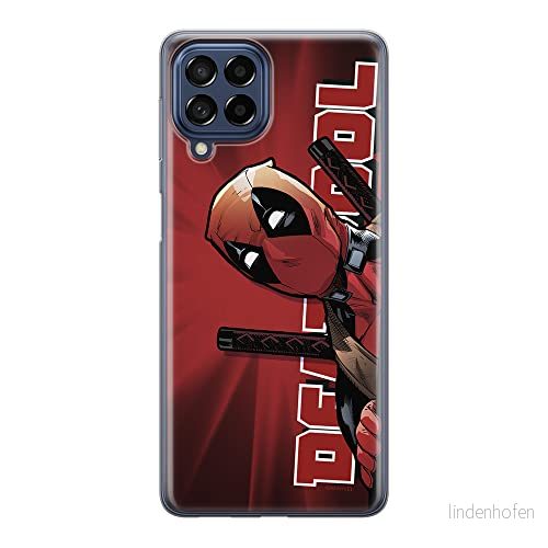 ERT GROUP mobiltelefonfodral för Samsung M33 5G originalt och officiellt licensierat Marvel mönster Deadpool 002 optimalt anpassad till formen på mobiltelefonen, fodral tillverkad av TPU plast 5905511342333