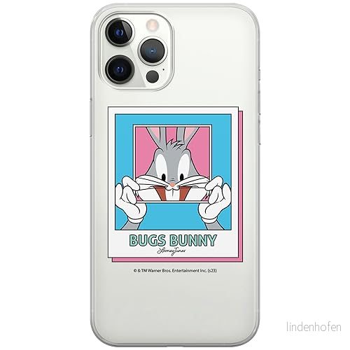 ERT GROUP mobiltelefonfodral för Iphone 12 PRO MAX originalt och officiellt licensierat Looney Tunes mönster Bugs 024 optimalt anpassad till formen på mobiltelefonen, gedeeltelijk transparant 5905795089665