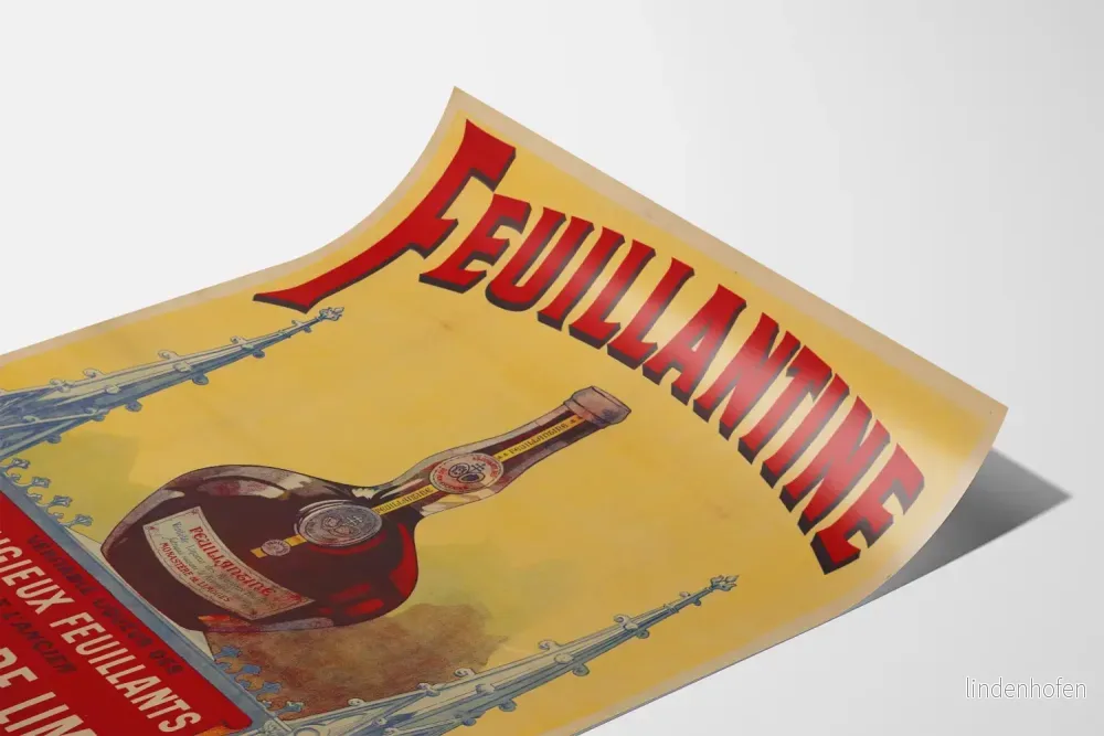 Vintageposter för Feuillantine Likör från Limoges kloster - Bild 3